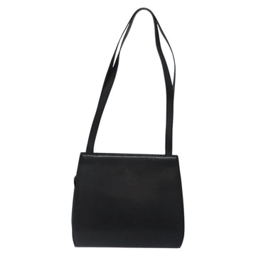 Salvatore Ferragamo Shoulder Bag Leather Black Gold Auth 116392 - 0