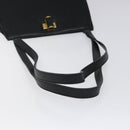 Salvatore Ferragamo Shoulder Bag Leather Black Gold Auth 116392-7