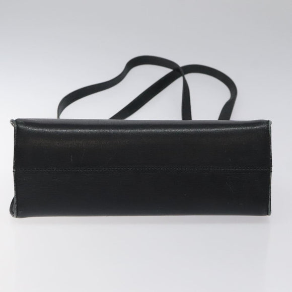 Salvatore Ferragamo Shoulder Bag Leather Black Gold Auth 116392