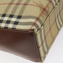 Burberrys Nova Check Shoulder Bag PVC Leather Beige Auth 116394-14