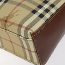 Burberrys Nova Check Shoulder Bag PVC Leather Beige Auth 116394-15