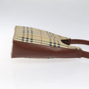 Burberrys Nova Check Shoulder Bag PVC Leather Beige Auth 116394-3