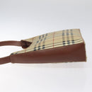 Burberrys Nova Check Shoulder Bag PVC Leather Beige Auth 116394-4