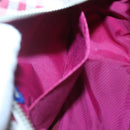 BURBERRY Nova Check Shoulder Bag Nylon Pink Silver Auth 116405-20