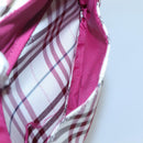 BURBERRY Nova Check Shoulder Bag Nylon Pink Silver Auth 116405-21