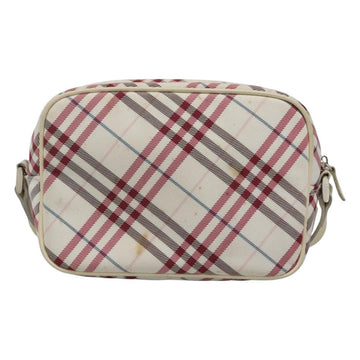 BURBERRY Nova Check Shoulder Bag Nylon Pink Silver Auth 116405 - 0