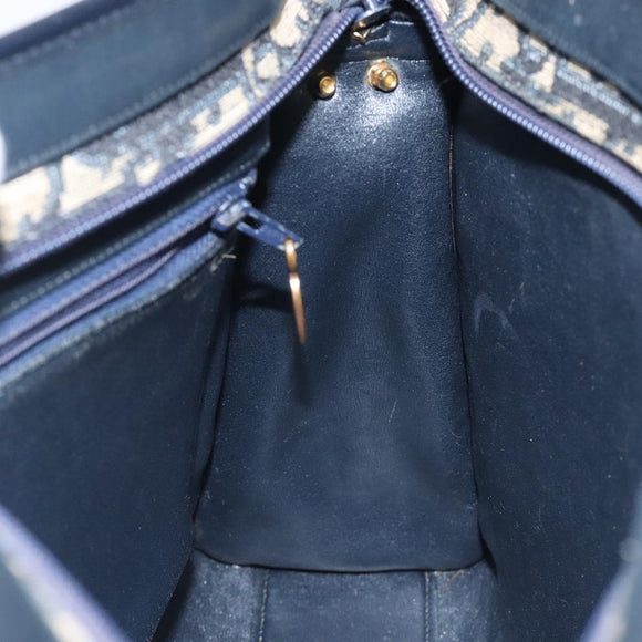 Christian Dior Trotter Canvas Shoulder Bag Navy Auth 116409