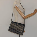 Christian Dior Trotter Canvas Shoulder Bag Navy Auth 116409-21