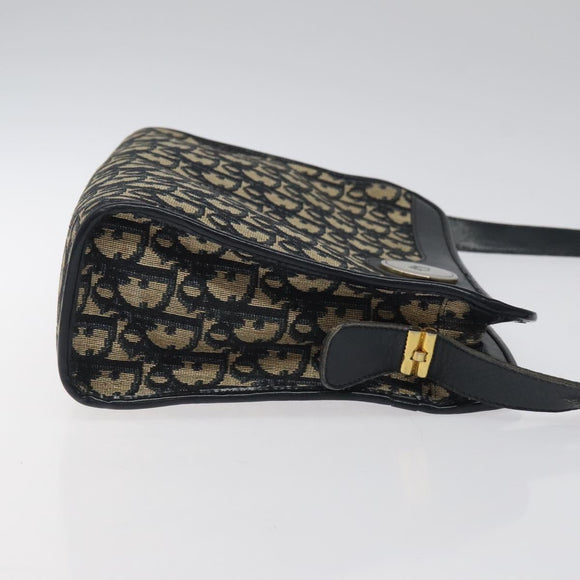 Christian Dior Trotter Canvas Shoulder Bag Navy Auth 116409