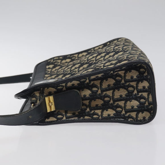Christian Dior Trotter Canvas Shoulder Bag Navy Auth 116409
