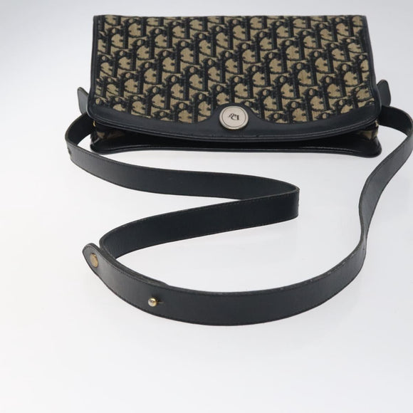 Christian Dior Trotter Canvas Shoulder Bag Navy Auth 116409