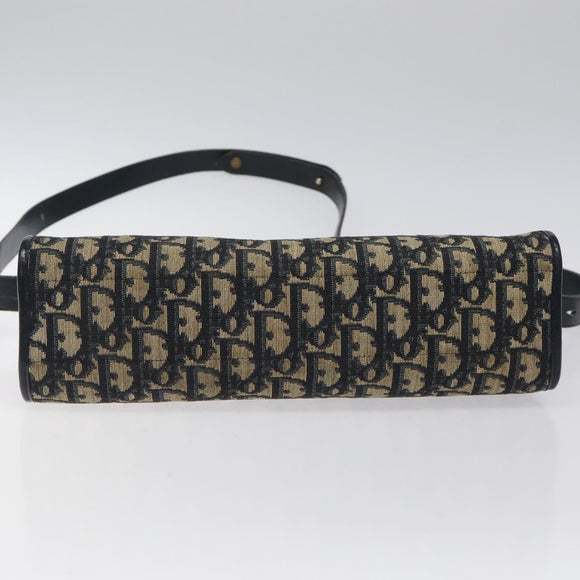 Christian Dior Trotter Canvas Shoulder Bag Navy Auth 116409