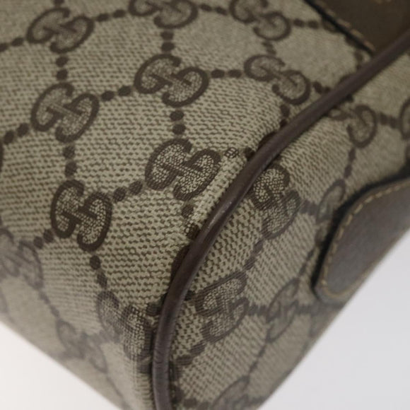 GUCCI GG Supreme Web Sherry Line Shoulder Bag PVC Beige 56 02 004 Auth 116410