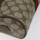 GUCCI GG Supreme Web Sherry Line Shoulder Bag PVC Beige 56 02 004 Auth 116410-14