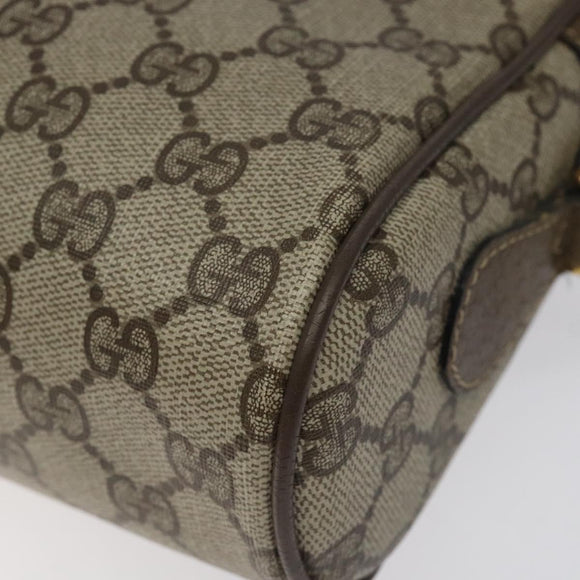 GUCCI GG Supreme Web Sherry Line Shoulder Bag PVC Beige 56 02 004 Auth 116410