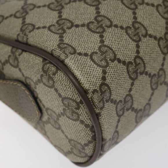 GUCCI GG Supreme Web Sherry Line Shoulder Bag PVC Beige 56 02 004 Auth 116410