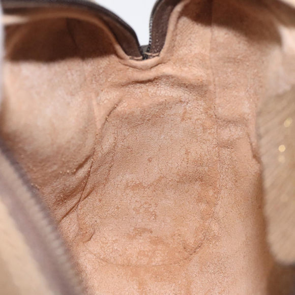 GUCCI GG Supreme Web Sherry Line Shoulder Bag PVC Beige 56 02 004 Auth 116410