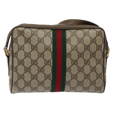 GUCCI GG Supreme Web Sherry Line Shoulder Bag PVC Beige 56 02 004 Auth 116410 - 0