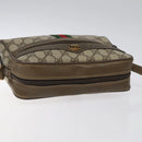 GUCCI GG Supreme Web Sherry Line Shoulder Bag PVC Beige 56 02 004 Auth 116410-6