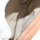 CHANEL Matelasse Chain Hand Bag Suede Orange Gold CC Auth 116417-10