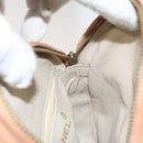 CHANEL Matelasse Chain Hand Bag Suede Orange Gold CC Auth 116417-19