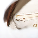 CHANEL Matelasse Chain Hand Bag Suede Orange Gold CC Auth 116417-21
