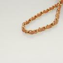 CHANEL Matelasse Chain Hand Bag Suede Orange Gold CC Auth 116417-7