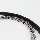 CHANEL Matelasse Chain Shoulder Bag Tweed Leather White Silver CC Auth 116419SM-8