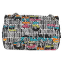 CHANEL Matelasse Chain Shoulder Bag Tweed Leather White Silver CC Auth 116419SM-13