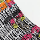 CHANEL Matelasse Chain Shoulder Bag Tweed Leather White Silver CC Auth 116419SM-25