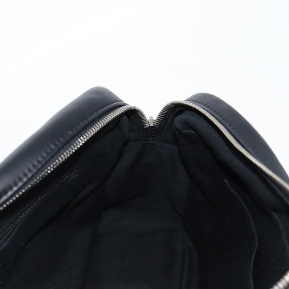 CHANEL Matelasse Chain Shoulder Bag Tweed Leather White Silver CC Auth 116419SM