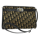 Christian Dior Trotter Canvas Shoulder Bag Black Auth 116422-1