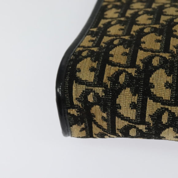 Christian Dior Trotter Canvas Shoulder Bag Black Auth 116422