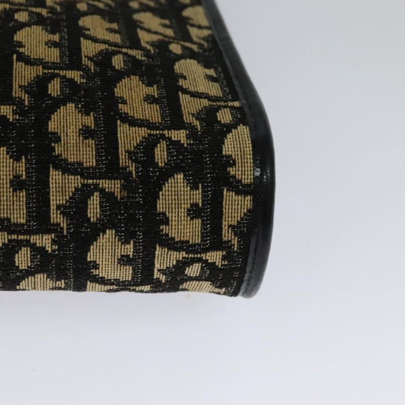 Christian Dior Trotter Canvas Shoulder Bag Black Auth 116422