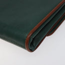 CELINE Shoulder Bag Leather Green Gold Auth 116426-15