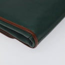 CELINE Shoulder Bag Leather Green Gold Auth 116426-16