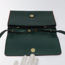 CELINE Shoulder Bag Leather Green Gold Auth 116426-10