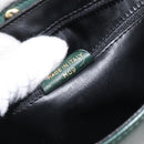CELINE Shoulder Bag Leather Green Gold Auth 116426-12
