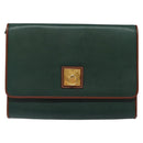 CELINE Shoulder Bag Leather Green Gold Auth 116426-13
