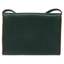 CELINE Shoulder Bag Leather Green Gold Auth 116426-2