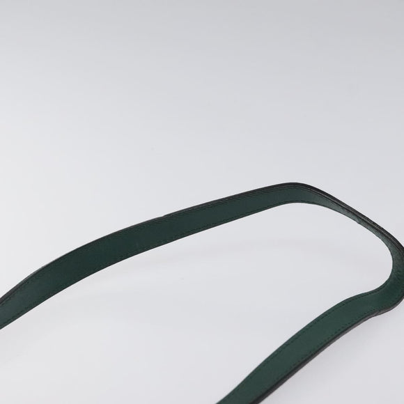 CELINE Shoulder Bag Leather Green Gold Auth 116426