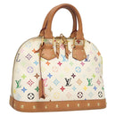 LOUIS VUITTON Monogram Multicolor Alma Hand Bag White M92647 LV Auth 116430A-1