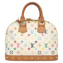 LOUIS VUITTON Monogram Multicolor Alma Hand Bag White M92647 LV Auth 116430A-13
