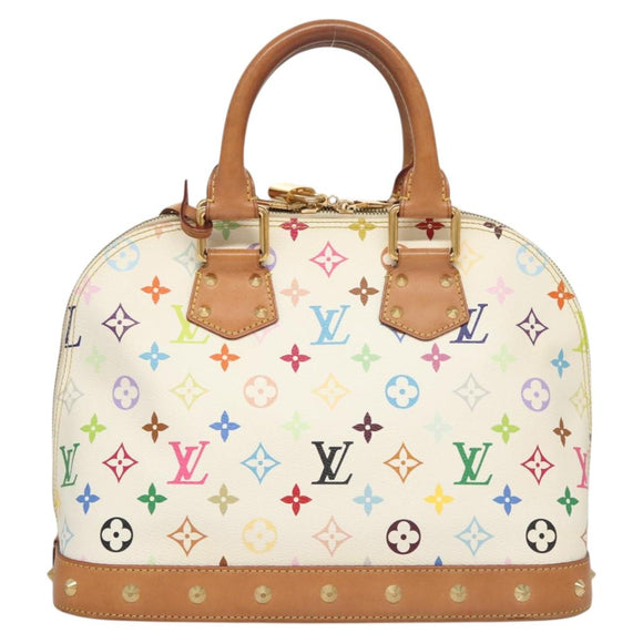 LOUIS VUITTON Monogram Multicolor Alma Hand Bag White M92647 LV Auth 116430A