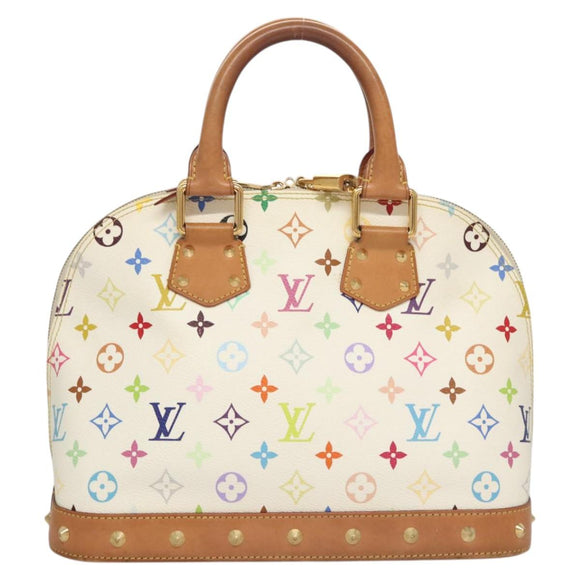 LOUIS VUITTON Monogram Multicolor Alma Hand Bag White M92647 LV Auth 116430A
