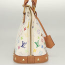 LOUIS VUITTON Monogram Multicolor Alma Hand Bag White M92647 LV Auth 116430A-4