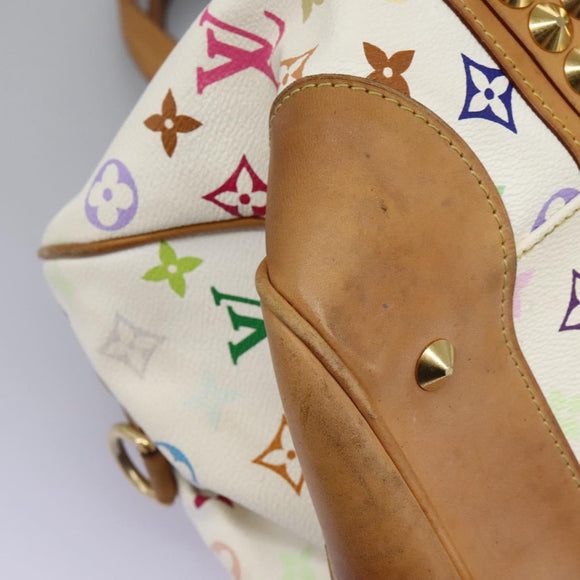 LOUIS VUITTON Monogram Multicolor Courtney GM Bag 2way White M40260 Auth 116431