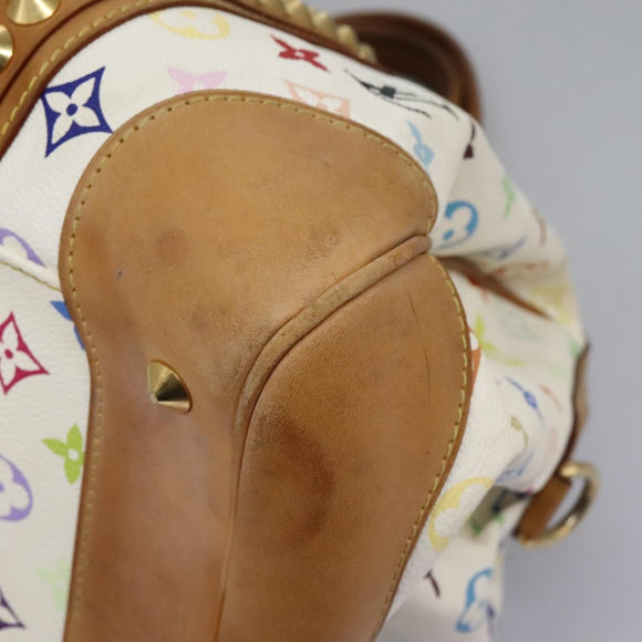 LOUIS VUITTON Monogram Multicolor Courtney GM Bag 2way White M40260 Auth 116431