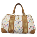 LOUIS VUITTON Monogram Multicolor Courtney GM Bag 2way White M40260 Auth 116431-2