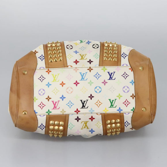 LOUIS VUITTON Monogram Multicolor Courtney GM Bag 2way White M40260 Auth 116431